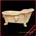 Yellow marble stone statue carving marble bathtub